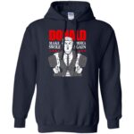 donald pump hoodie - navy blue