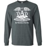 my dad is my guardian angel long sleeve - dark heather