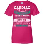 cardiac nurses womens t shirt - lady t shirt - pink heliconia