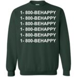 1 800 behappy sweatshirt - forest green
