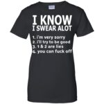 i know i swear a lot womens t shirt - lady t shirt - black