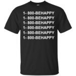 1 800 behappy hoodie - black