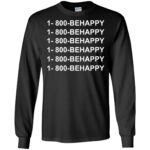 1 800 behappy long sleeve - black