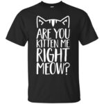 are you kitten me right meow shirt - black