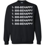1 800 behappy sweatshirt - black