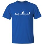 triathlon heartbeat t shirt t shirt - royal blue