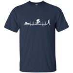 triathlon heartbeat t shirt t shirt - navy blue