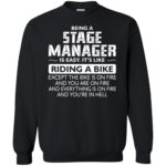 stage manager tshirt sweatshirt - black