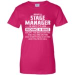 stage manager tshirt womens t shirt - lady t shirt - pink heliconia