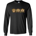 monkey emoji shirt long sleeve - black