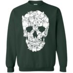 skull cats shirt sweatshirt - forest green