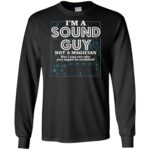 sound guy tshirt long sleeve - black