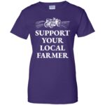 support your local farmer t shirt womens t shirt - lady t shirt - purple