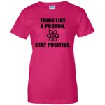 stay positive shirt womens t shirt - lady t shirt - pink heliconia