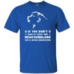 newfoundland dogs t shirt - royal blue