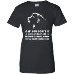 newfoundland dogs womens t shirt - lady t shirt - black