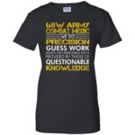 army combat medics womens t shirt - lady t shirt - black