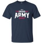 proud army sisters t shirt - navy blue
