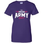 proud army sisters womens t shirt - lady t shirt - purple