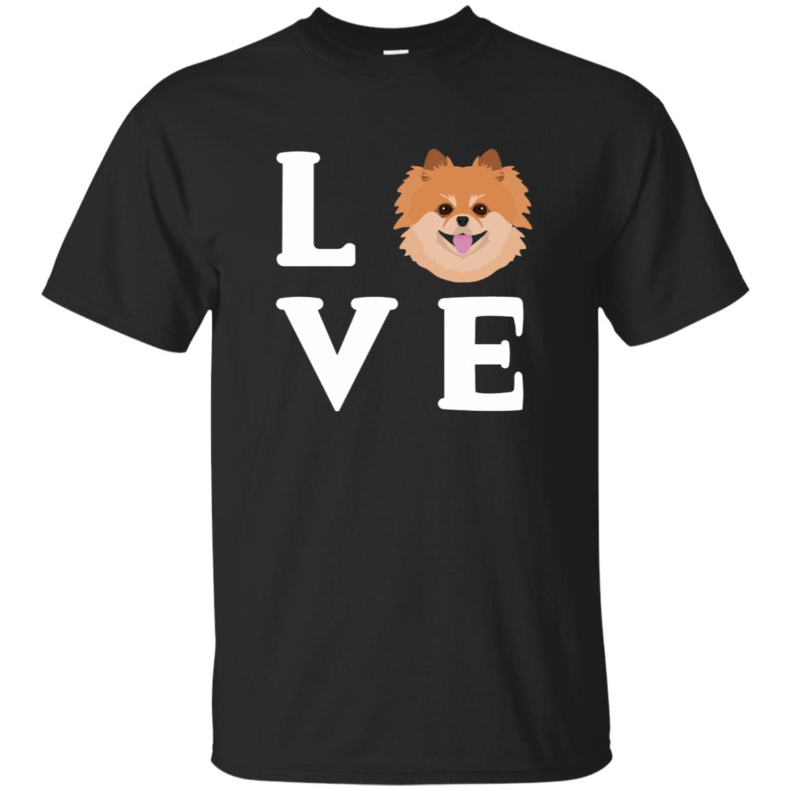 pomeranian face t shirt - black