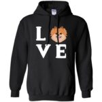 pomeranian face hoodie - black
