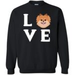pomeranian face sweatshirt - black