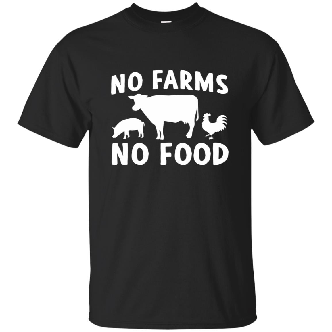 no farms no food shirt - black