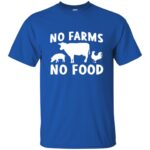 no farms no food t shirt - royal blue