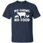 no farms no food t shirt - navy blue