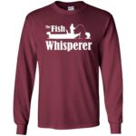 fish whisperer long sleeve - maroon