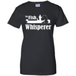 fish whisperer womens t shirt - lady t shirt - black