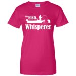 fish whisperer womens t shirt - lady t shirt - pink heliconia