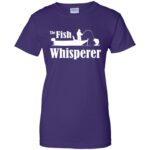 fish whisperer womens t shirt - lady t shirt - purple