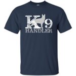 k9 handler t shirt - navy blue