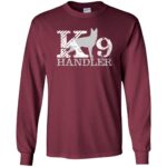 k9 handler long sleeve - maroon