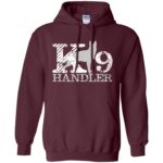 k9 handler hoodie - maroon