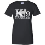 k9 handler womens t shirt - lady t shirt - black