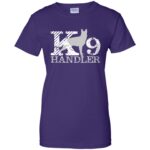 k9 handler womens t shirt - lady t shirt - purple