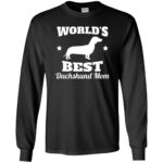 dachshund mom long sleeve - black