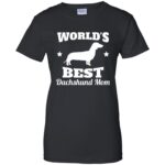 dachshund mom womens t shirt - lady t shirt - black