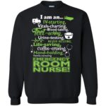 emergency room nurse sweatshirt - black