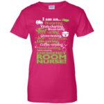 emergency room nurse womens t shirt - lady t shirt - pink heliconia