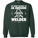 welder wifes sweatshirt - forest green
