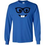 nerd emoji long sleeve - royal blue