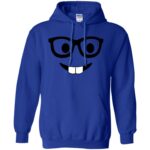 nerd emoji hoodie - royal blue