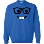 nerd emoji sweatshirt - royal blue