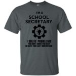 school secretary t shirt - dark heather