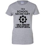 school secretary womens t shirt - lady t shirt - sport grey