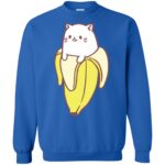 cat banana sweatshirt - royal blue