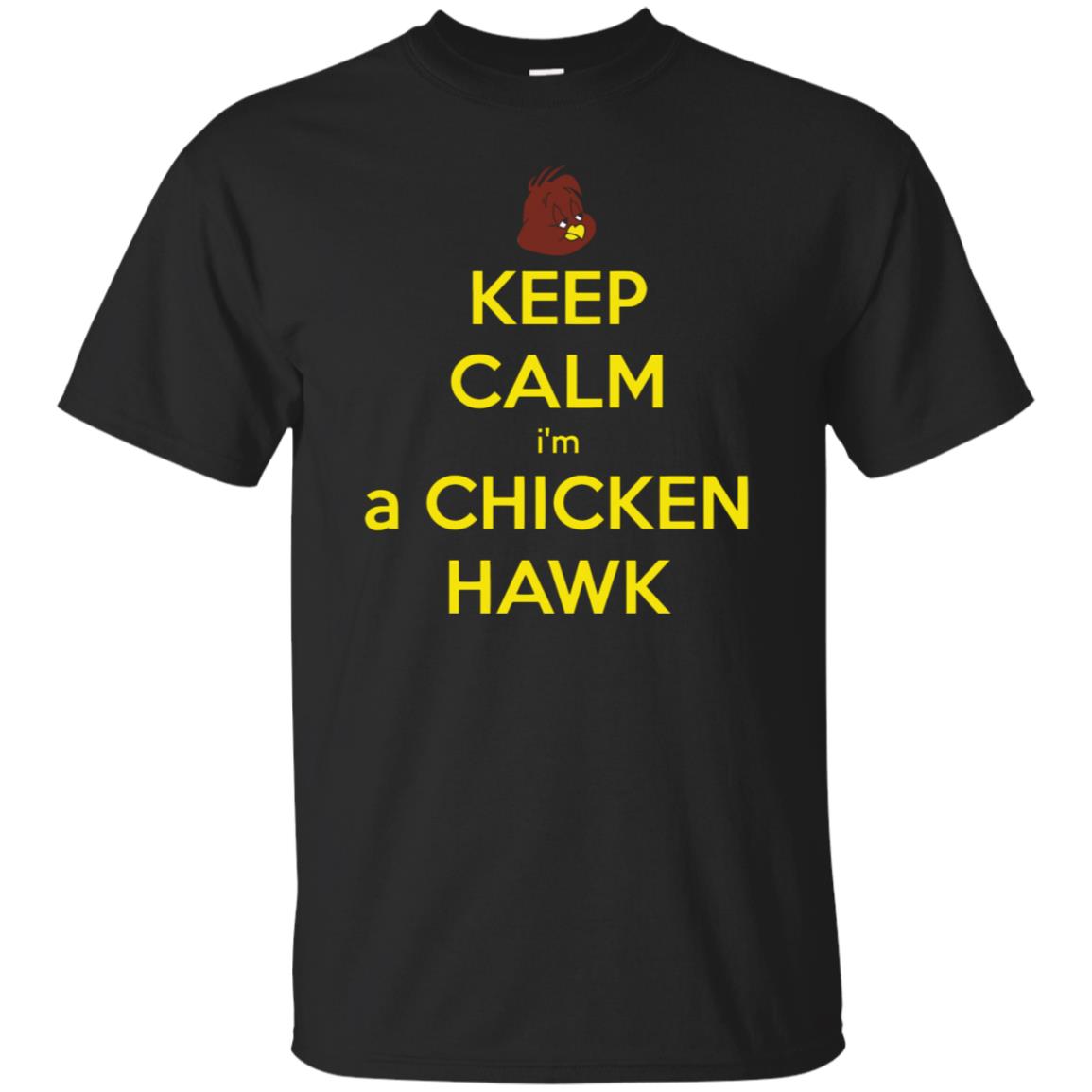 chicken hawk t shirt - black
